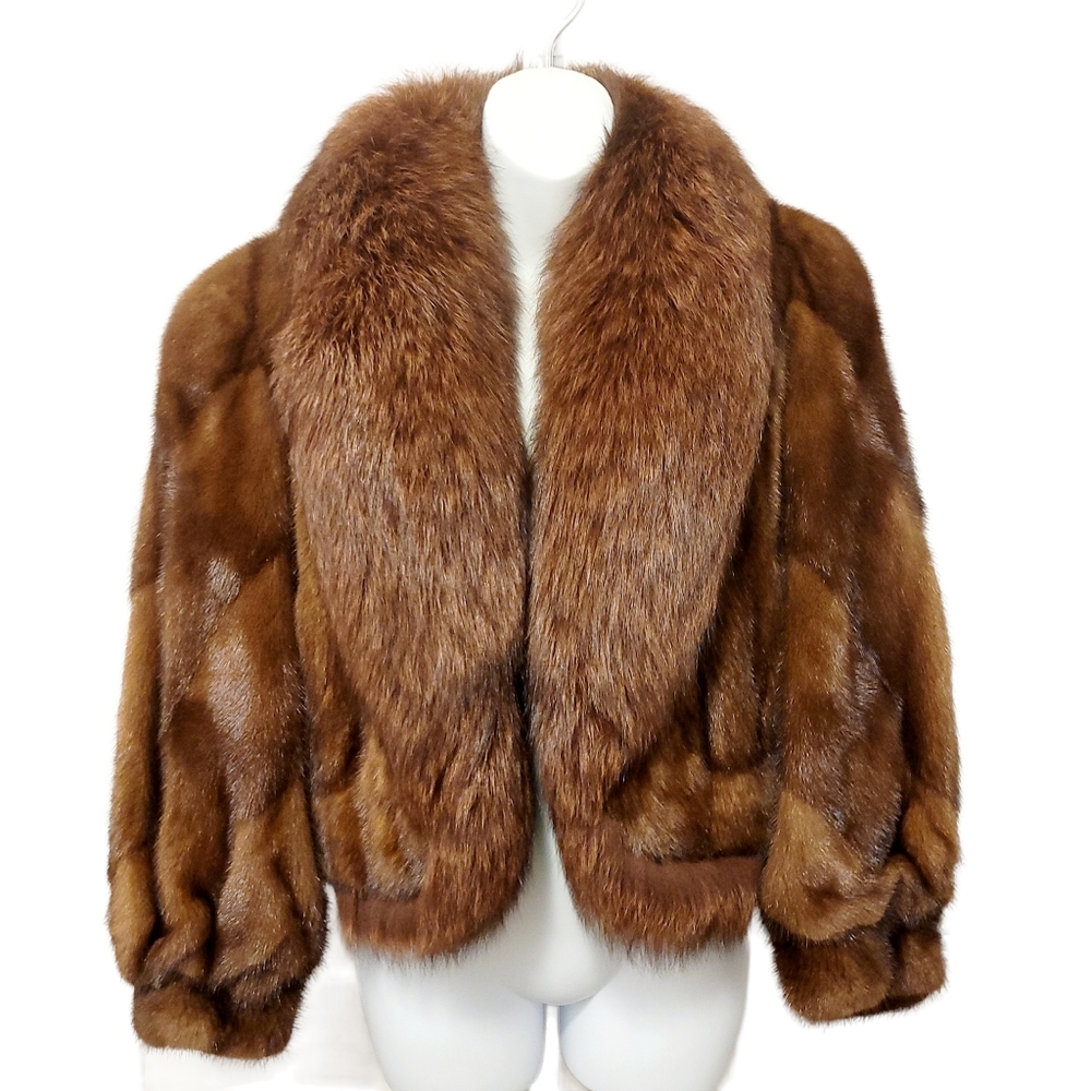 Fox/Mink Brown Fur Jacket